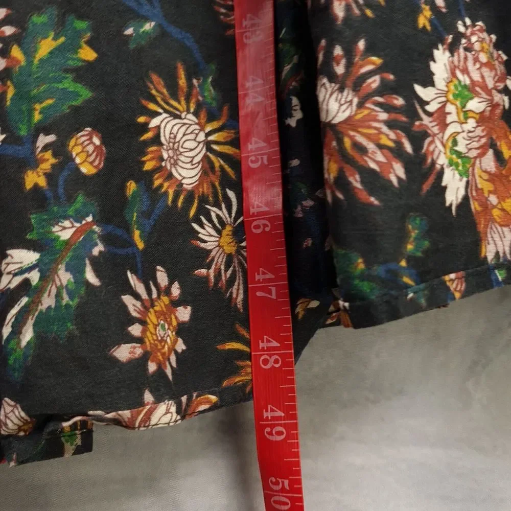 NATURAL LIFE Black Floral Maxi Dress with Green and Mustard Accents - Picture 14 of 16